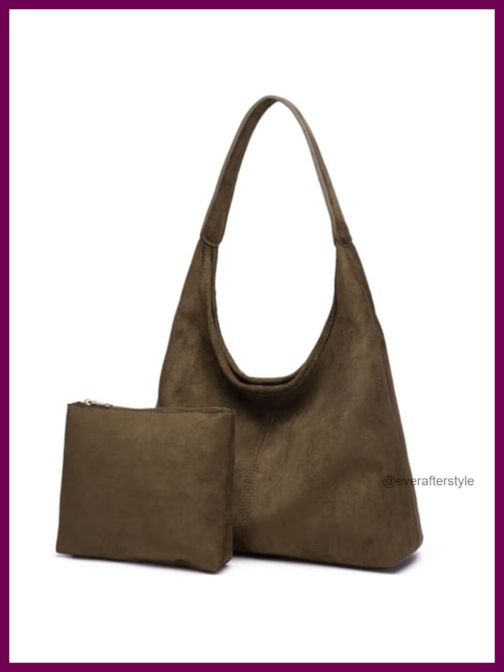 Soft PU Leather Slouchy Hobo Shoulder Bag for Women Work Travel